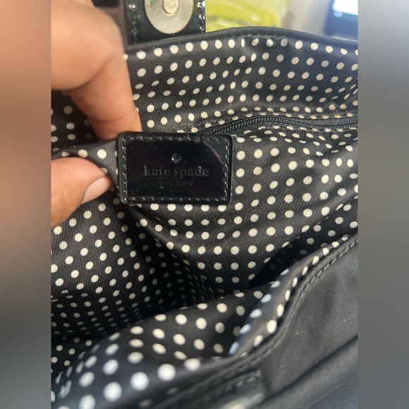 Kate Spade New York Black Nylon Carmen Shoulder Crossbody Foldover Satchel Bag - Picture 6 of 11